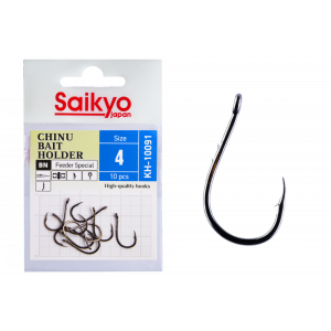 Крючки Saikyo KH-10091 BN CHINU BAIT HOLDER №4 (10 шт.) Крючки Saikyo KH-10091 BN CHINU BAIT HOLDER №4 (10 шт.)