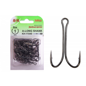 Крючки двойные Saikyo KH-11040 Double Hook (A-Long Shank) Крючки двойные Saikyo KH-11040 Double Hook (A-Long Shank)