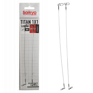 Поводок Saikyo Titan 1x1 STO2012, 12кг/20см, 2шт