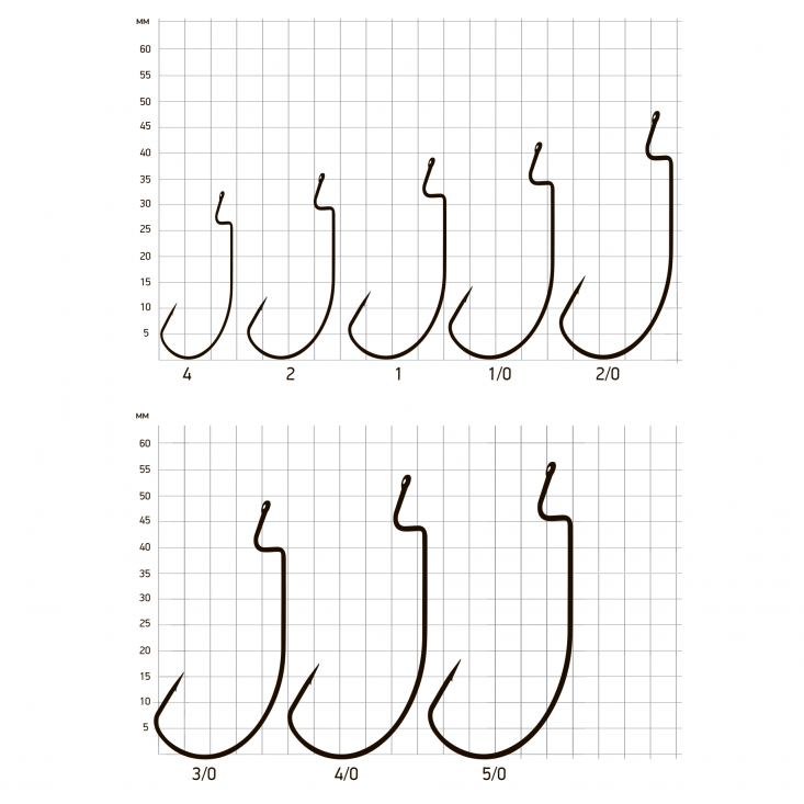 Крючки офсетные Saikyo BS-2315 Offset Wide Range Worm